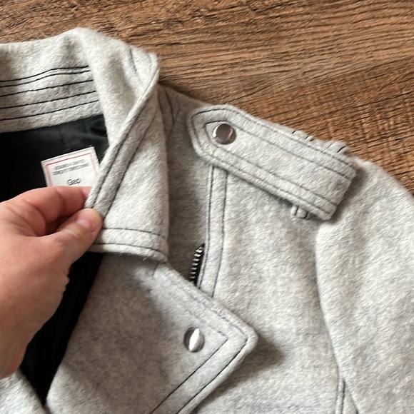 Women’s Ombré Wool Blend Moto Jacket - Picture 10 of 11